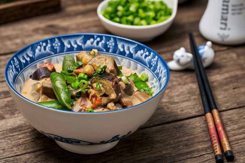 Зеленое карри с баклажанами (Eggplant Green Curry)