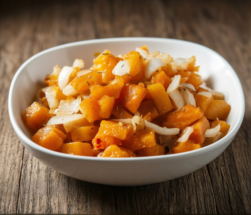 Тыква, запеченная с розмарином и шалотом (Roasted Rosemary Butternut Squash & Shallots)