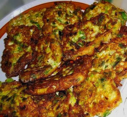 Оладьи из зеленого лука