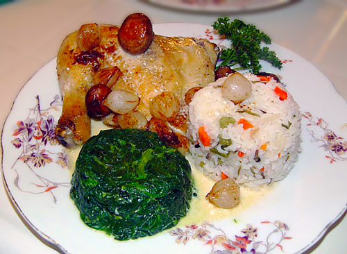 Гарнир из шпината