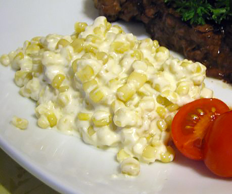 Кукуруза в сливочно-сырном соусе