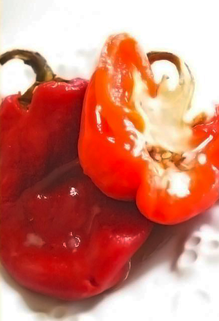 Печеный сладкий перец в уксусно-чесночном соусе