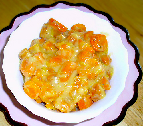 Морковь в соусе бешамель