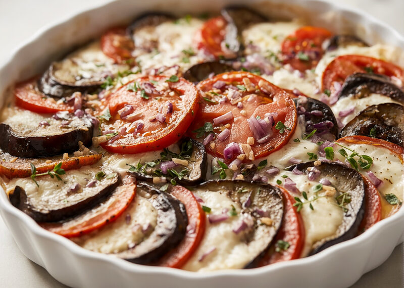 Запеченные овощи с сыром
