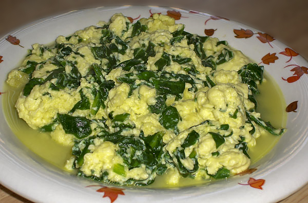 Омлет со шпинатом для детей от года