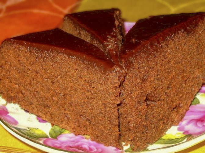 Шоколадный бисквит в микроволновке