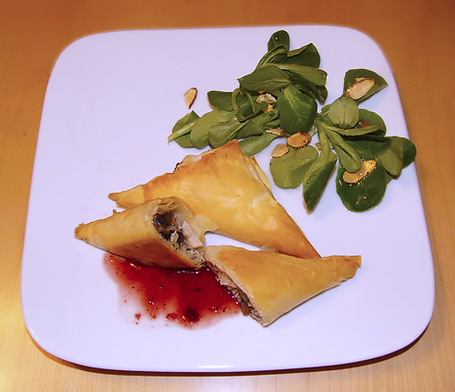 Хлопушки из фазана с грибами