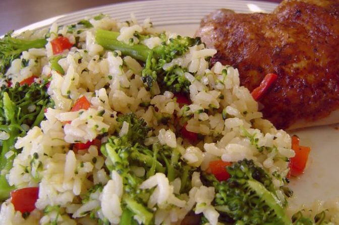 Рис с брокколи