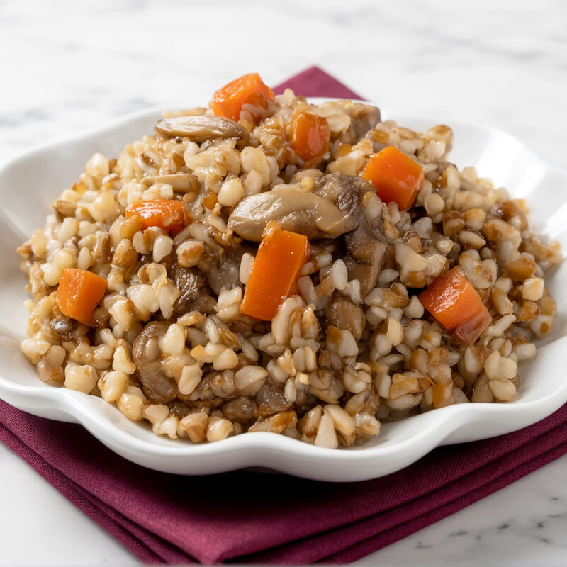 Гречка с говядиной и грибами