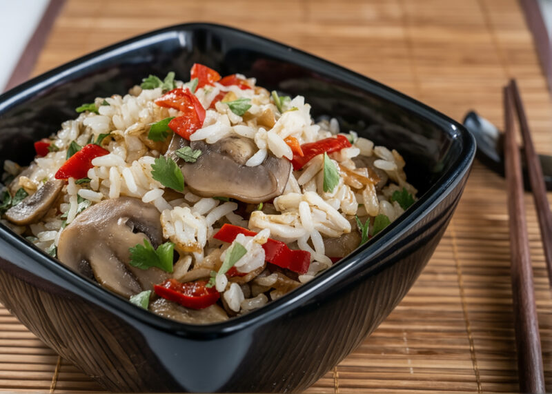 Жасминовый рис с курицей и овощами