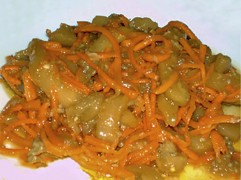 Салат из баклажанов и моркови
