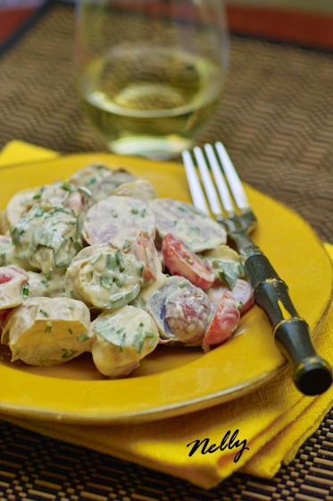 Салат из запечённого картофеля