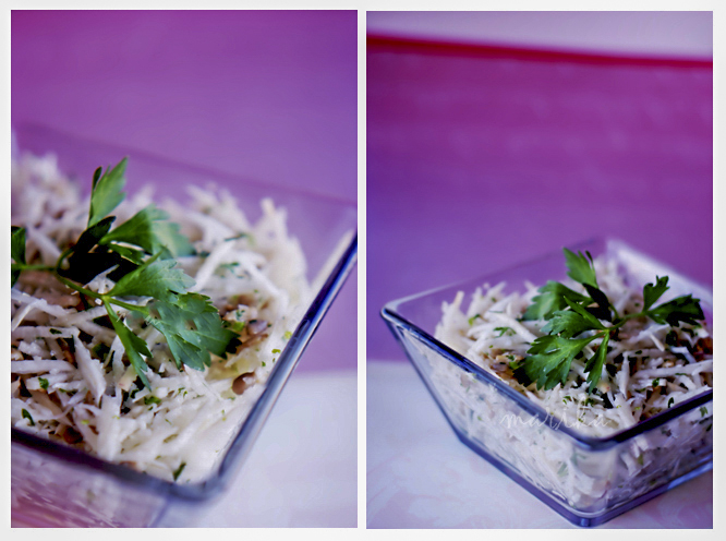 Салат с редькой и семечками