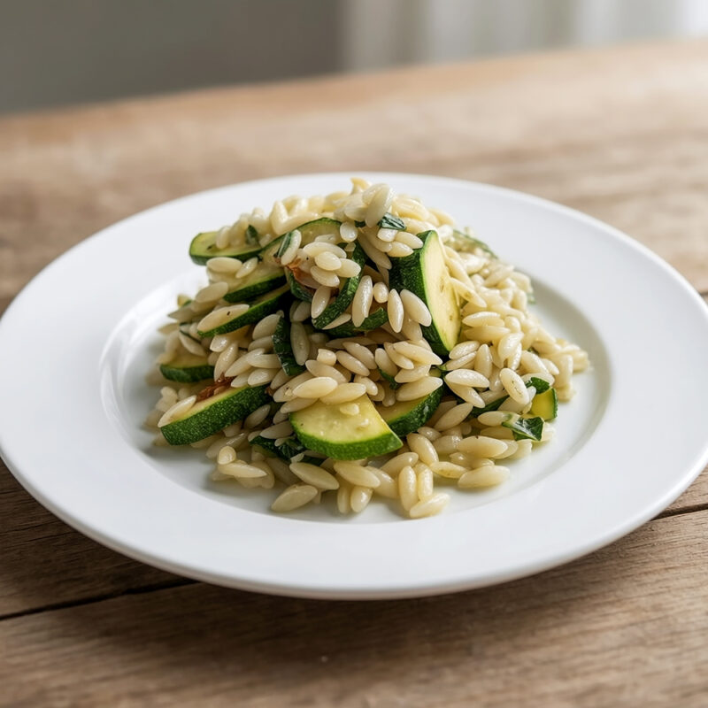 Салат с орзо и цуккини