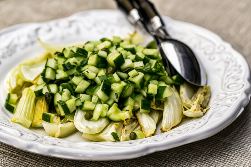 Салат из огурцов и фенхеля (Salade de concombre et fenouil)