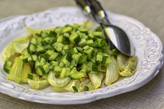 Салат из огурцов и фенхеля (Salade de concombre et fenouil)