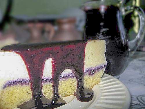 Чернично-яблочный соус с ромом