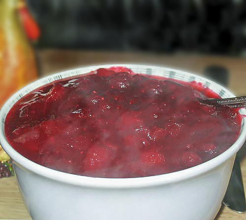 Клюквенно-яблочный соус