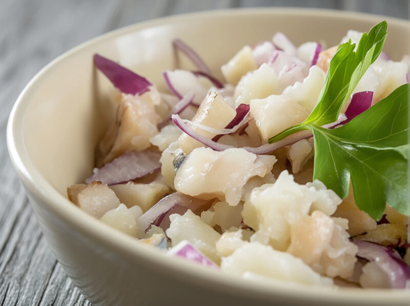 Салат с сельдью и картофелем