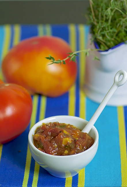 Джем из чили и печеных помидоров