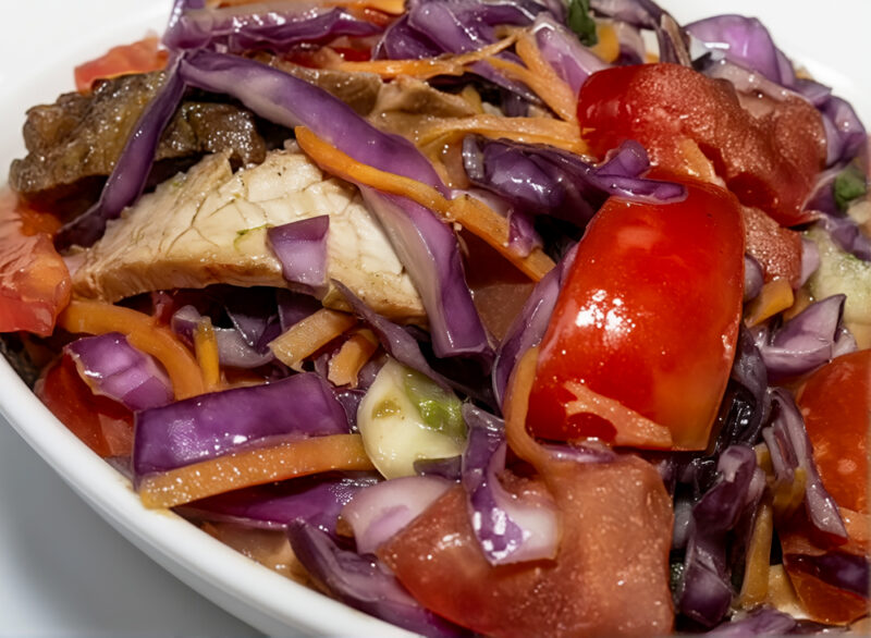 Салат с мясом и овощами