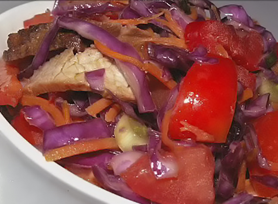 Салат с мясом и овощами