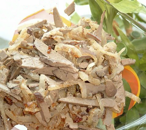 Салат из печени