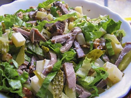 Салат с языком