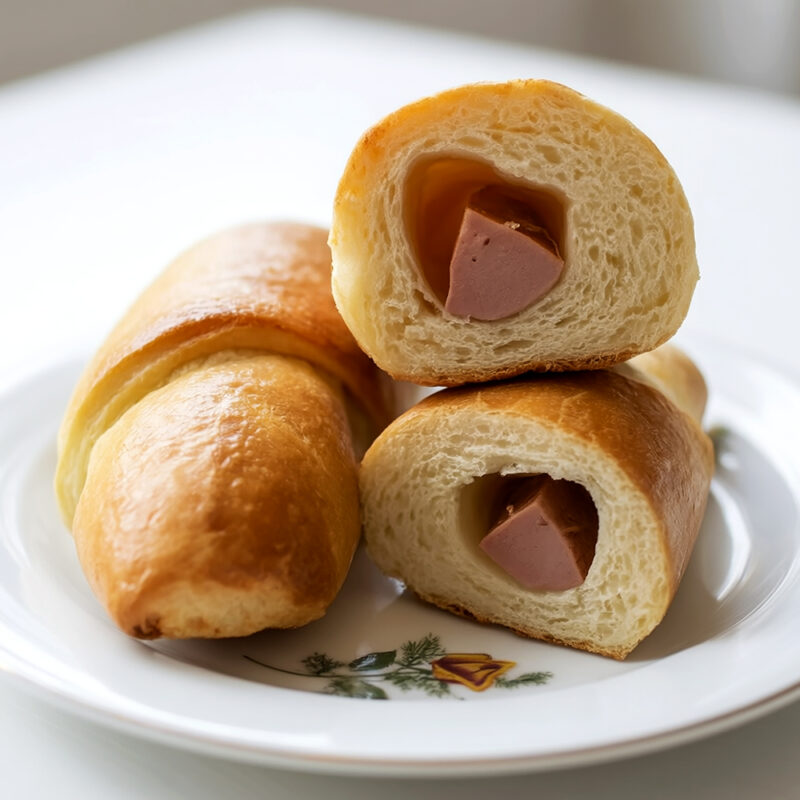 Булочка с сосиской
