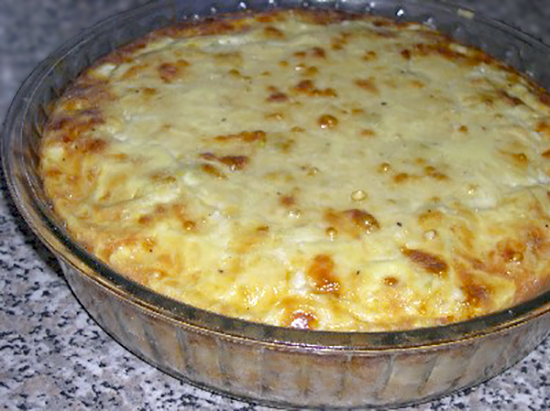 Киш из порея и сыра