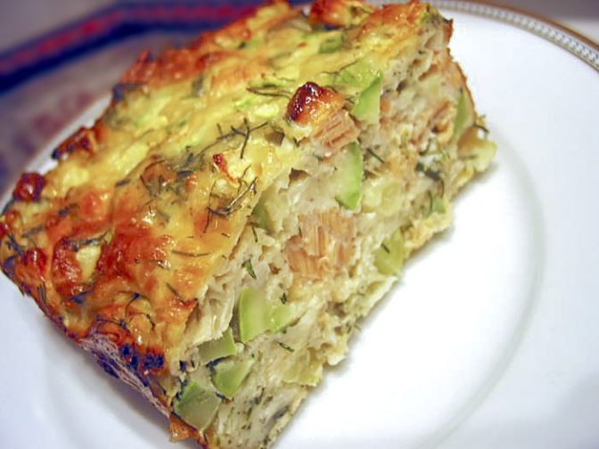 Киш с тунцом и кабачками