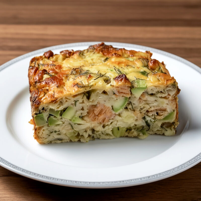 Киш с тунцом и кабачками