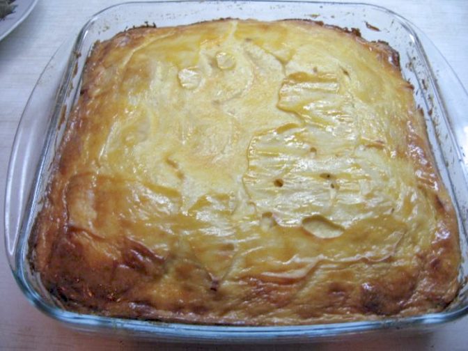 Творожная запеканка с яблоками