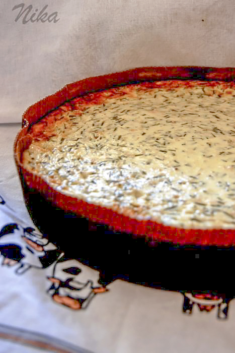 Киш с красной рыбой