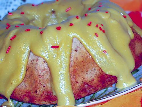 Банановый кекс с заварным кремом