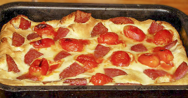 Йоркширский пудинг с чоризо