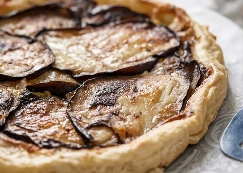 Перевернутый пирог с баклажанами (Tarte tatin aux aubergines)