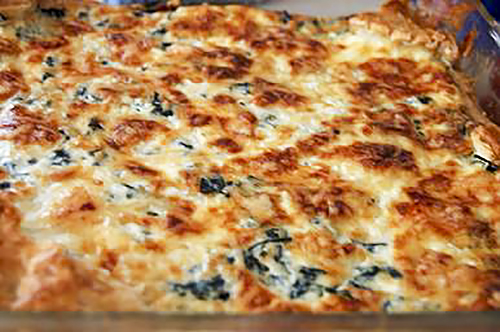 Запеканка со шпинатом