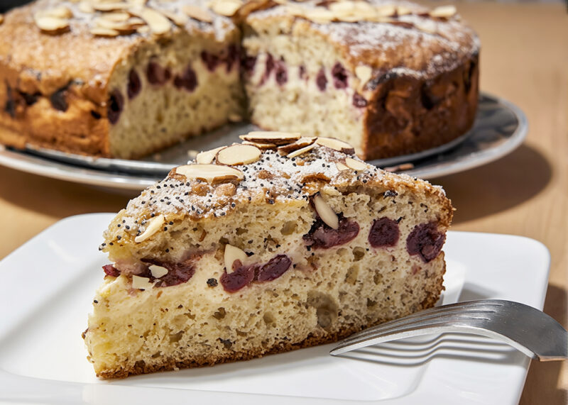 Кекс с вишней и сливочной начинкой (Cherry Cream Cheese Coffee Cake)