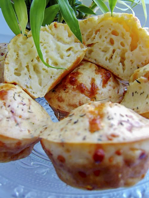 Быстрые маффины с моцареллой