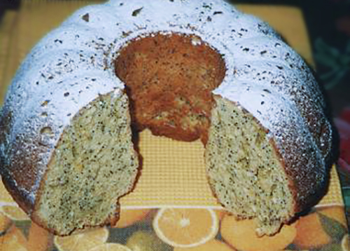 Лимонный кекс с маком