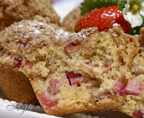 Маффины с ревенем