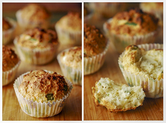 Маффины с сыром и зеленью