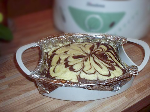 Мраморный бисквит для пароварки