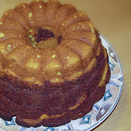 Мраморный кекс с тыквой и шоколадом