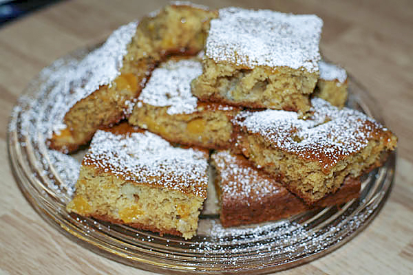 Бананово-персиковые полоски