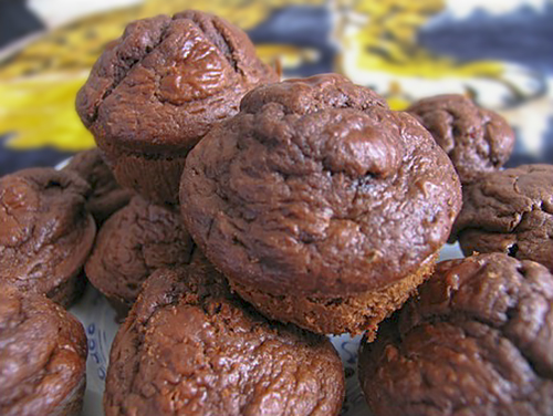 Шоколадно-вишневые маффины