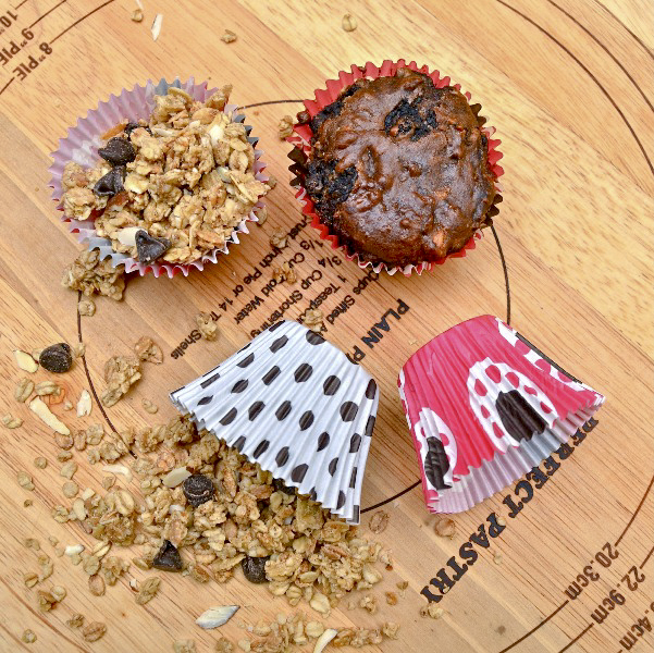 Шоколадные маффины с мюсли