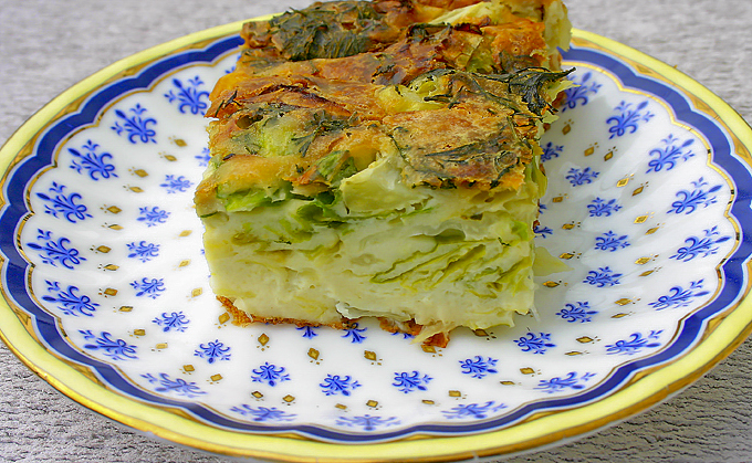 Быстрый капустный пирог