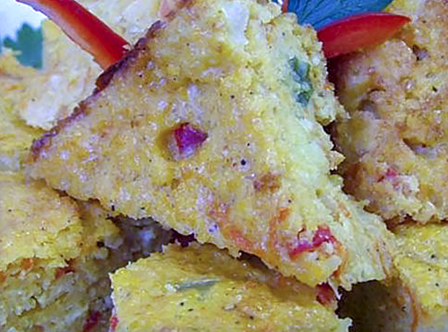 Овощной пирог из поленты